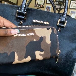 Hair Calf Michael Kors purse with wallet